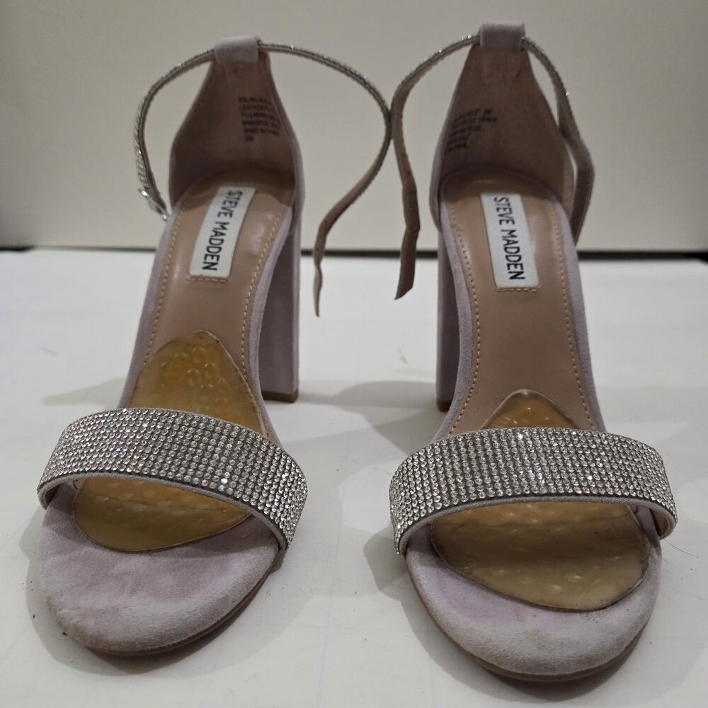 Steve Madden Gray High Heels with small rhinstones, size 6M